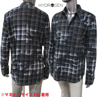 ハイドロゲン HYDROGEN メンズ トップス シャツ カジュアルシャツ 長袖 カモ柄/チェック柄・ポケット付カジュアルシャツ 190518 307 DB61A　(R42120)【送料無料】【smtb-TK】