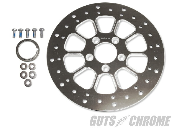 サマーセール10 ●V-TWIN 85年以降 11.5インチ ブレーキディスク 10スポーク ステンレス｜ＧＵＴＳ ＣＨＲＯＭＥ