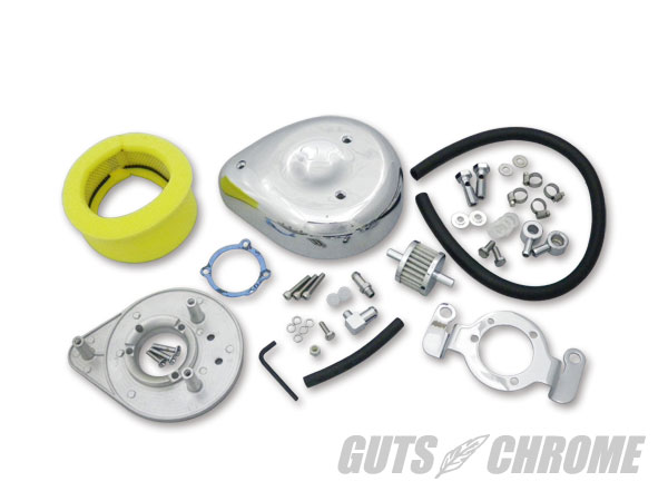 サマーセール10 6100-0121 91以降スポーツスター純正CVキャブ用エアークリーナーKIT|GUTS CHROME