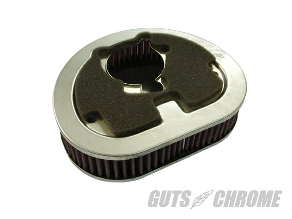 サマーセール10 HD-1390 K&Nハイフローエアクリーナーエレメント93年~00年EVO ビッグツイン用|GUTS CHROME