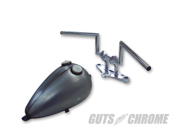 サマーセール10 2000-0106　クローム　Zバー ハンドル 6インチ ヘコミ(ディンプル)有り｜ＧＵＴＳ ＣＨＲＯＭＥ