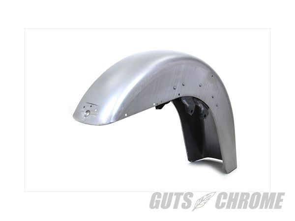 【取寄】(2-3週間）50-1081　フロント フェンダー, WITH INDENT, RAW FLH 1979-1984FLT 1979-1986｜ＧＵＴＳ ＣＨＲＯＭＥ