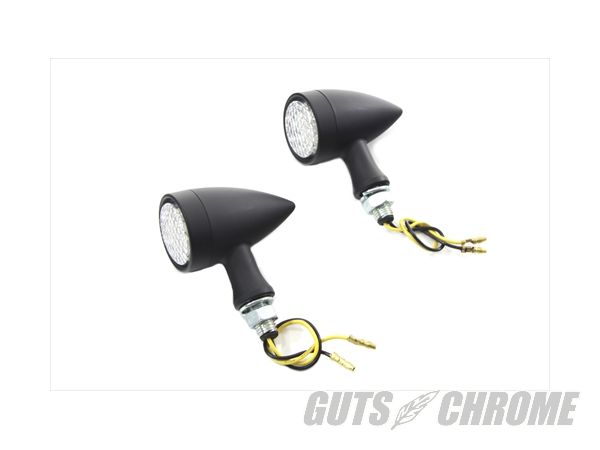 【取寄】33-1009 ビレット マーカー ランプ セット, ALL ブラック ボディ 汎用品