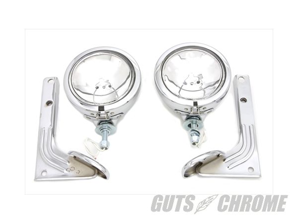クーポン対象5【取寄】33-1033 スポットランプ キット, 12 ボルト FL 1959-1985|GUTS CHROME