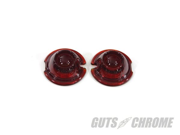 クーポン対象7【取寄】33-1285　レプリカ ビレット ランプ, レッド レンズ FL 1948-1984FLH 1948-1984FL 1941-1947｜ＧＵＴＳ ＣＨＲＯＭＥ