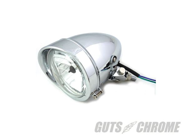クーポン対象5【取寄】33-4074 4-1/2” ビレット ヘッドライト 35/35W 汎用品|GUTS CHROME