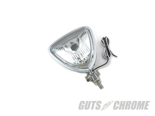 【取寄】33-4077 Techno クローム ヘッドライト 汎用品|GUTS CHROME