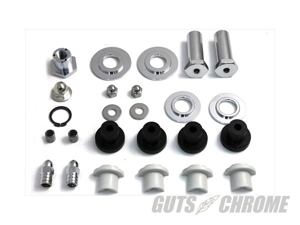 【取寄】24-1084 スプリング フォーク ハードウェアキット, クローム FXSTS 1988-2006FLSTS 1997-2007|GUTS CHROME