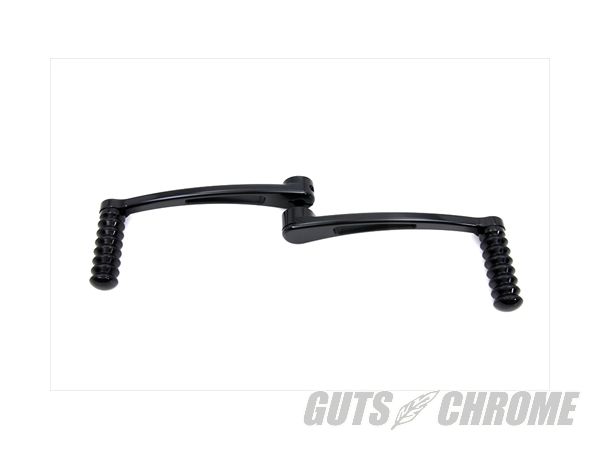 【取寄】21-0055　ヒールトゥー シフター レバーセット, ブラック FLT 1986-UP