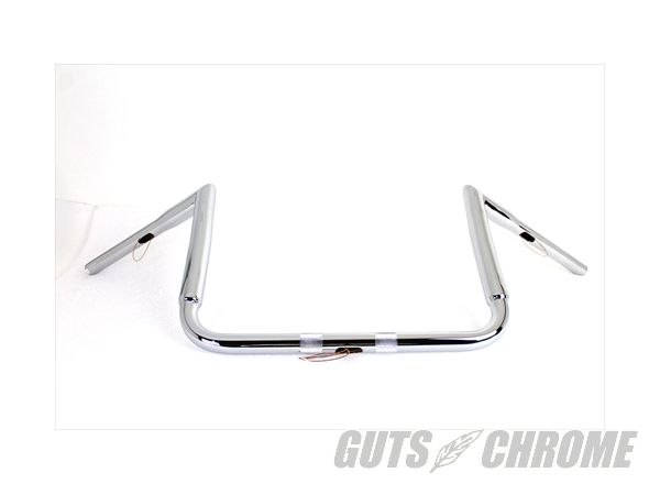 【取寄】(2-3週間）25-0636 12インチ クローム ChiZeled Z-Bar ハンドルバー ヘコミ無し