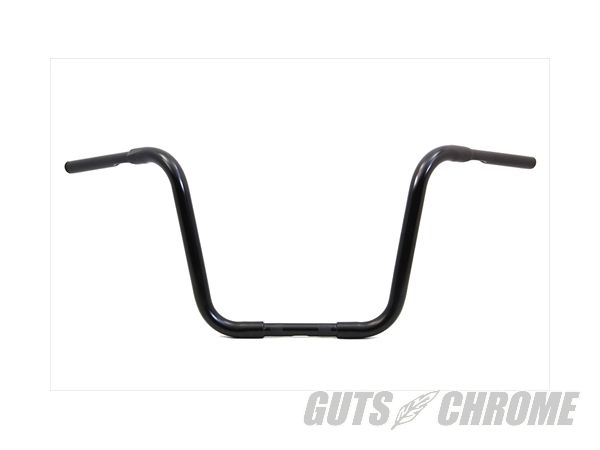 【取寄】(2-3週間)25-1295 14インチ バッファロー エイプハンガー ハンドルバー ヘコミ有り ブラック|GUTS CHROME