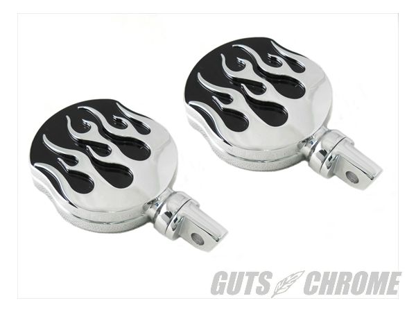 【取寄】27-0477 クローム フレイム スタイル ハイウェイバー フットペグ セット|GUTS CHROME