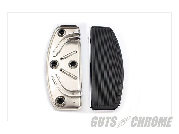 【取寄】27-0992 ドライバー フットボードセット クローム 'D' シェイプ｜ＧＵＴＳ ＣＨＲＯＭＥ