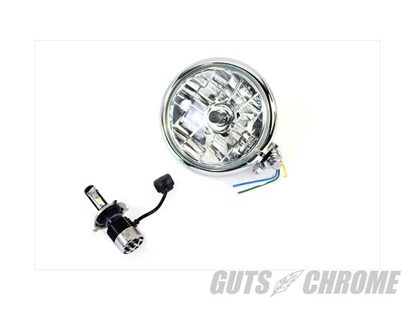 【取寄】33-2280 5.75インチ　ベイツスタイル　12VLEDヘッドランプ　クローム