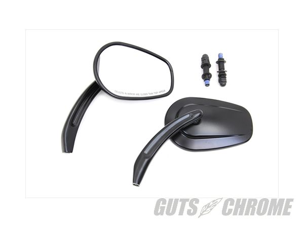 【取寄】34-0459 レクタングル テーパー ミラー　セット ビレット ステム付