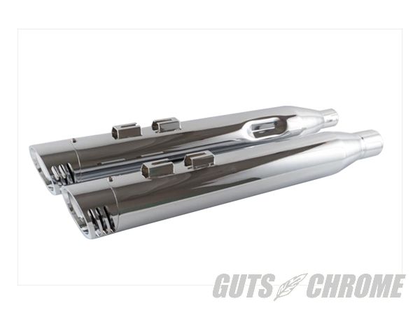 【取寄】(2-3週間)30-1652 M8 スラッシュ スリップオン マフラー セット|GUTS CHROME