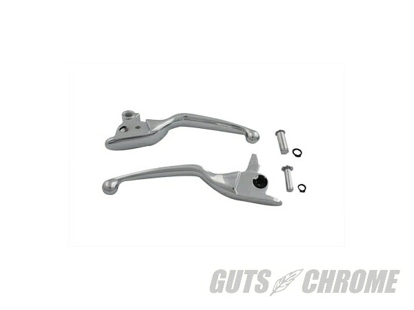 【取寄】 26-0741 クローム スムース カンツァー ハンド レバー セット|GUTS CHROME