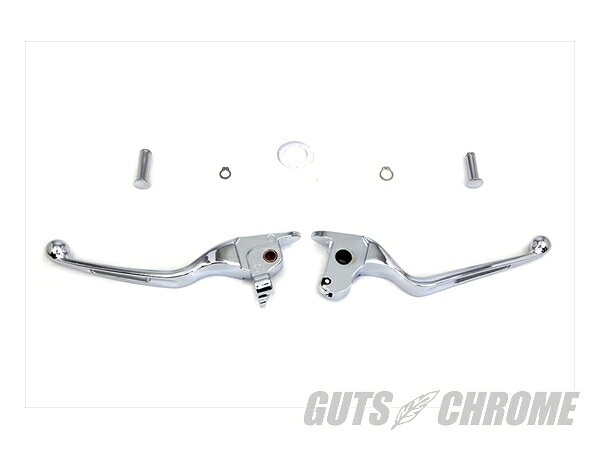 【取寄】 26-0798 クローム ボルテックス ハンド レバー セット|GUTS CHROME