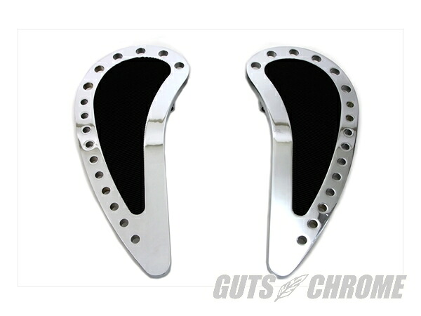 【取寄】 27-0824 クローム ドライバー ハーフムーン ラバー フットボード セット|GUTS CHROME