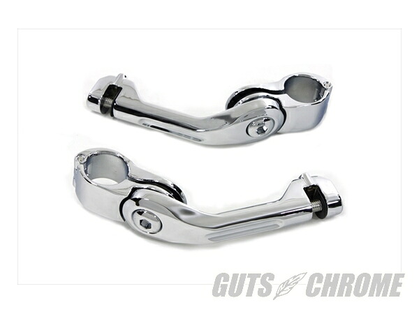 【取寄】 27-1452 アジャスタブル フットペグ マウント キット クローム｜ＧＵＴＳ ＣＨＲＯＭＥ