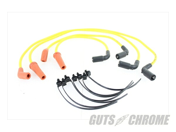 32-9193 Accel 8mm S S スパイラルコア イグニッションワイヤー セット Yellow|GUTS CHROME