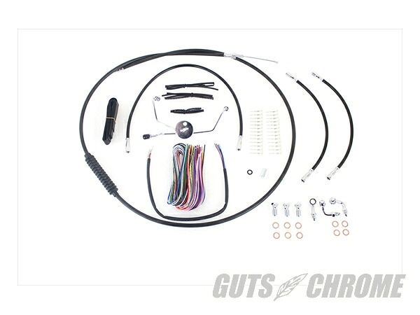 【取寄】 36-1601 15 -17インチ ハンドルバー ケーブル ブレーキライン キット｜ＧＵＴＳ ＣＨＲＯＭＥ