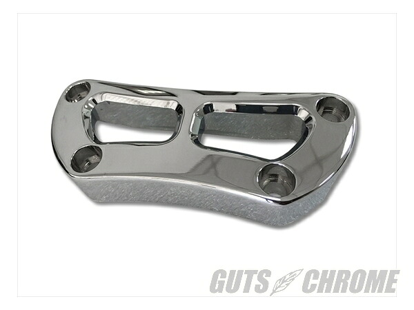 【取寄】26-0451 カットアウトデザイン ライザー トップ クランプ クローム|GUTS CHROME