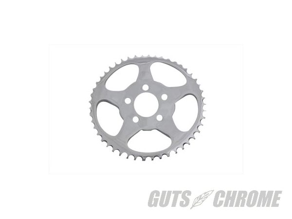 【取寄】19-0673 5-スポーク リア スプロケット, クローム, 51 丁 汎用品 with offset