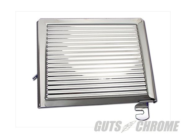【取寄】42-0010 クローム Ribbed バッテリー サイド カバー FL 1965-1969FLH 1965-1969|GUTS CHROME
