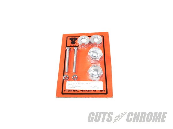 クーポン対象5【取寄】44-0636 リア アクセルナット カバーキット FXST 1993-1999FLST 1993-1999|GUTS CHROME