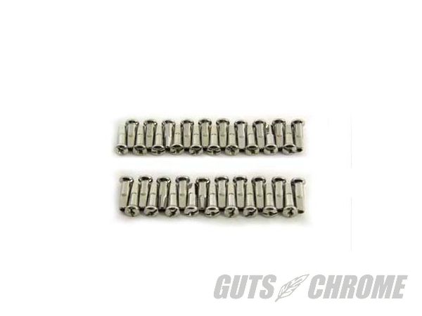 クーポン対象7【取寄】45-0782 スポーク ニップルセット, ステンレス スティール Front or Rear|GUTS CHROME