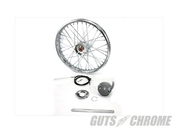 【取寄】(2-3週間)52-0183 21” X 1.85” チョッパー スタイル ホイール, クローム Custom application for front fitment