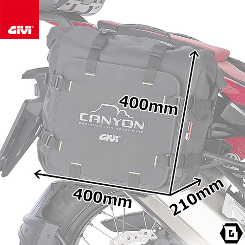 正規逆輸入品】 GIVI GRT720 Gravel-T CANYON サイドバッグ 50L 片側