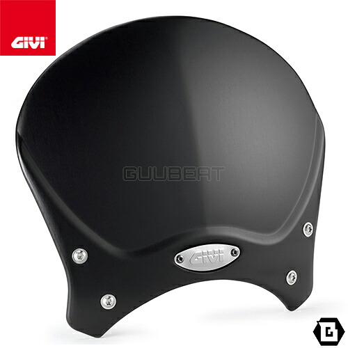 GIVI 100ALB 汎用 アルミ製スクリーンバイザー ブラック Race Cafeスタイル HONDA レブル500 YAMAHA XSR 900 XSR 700 BENELLI レオンチーノ 800 レオンチーノ 500 レオンチ 対応 バイク用|GUUBEAT-MOTO GIVIパーツ専門店