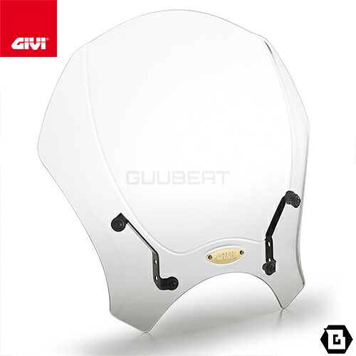 GIVI 140A クリアスクリーン バイザー ウインドシールド 汎用タイプ（取付キット別売） HONDA レブル500 YAMAHA XSR 900 XSR 700 BENELLI レオンチーノ 800 レオンチーノ 50 対応 バイク用｜GUUBEAT-MOTO GIVIパーツ専門店