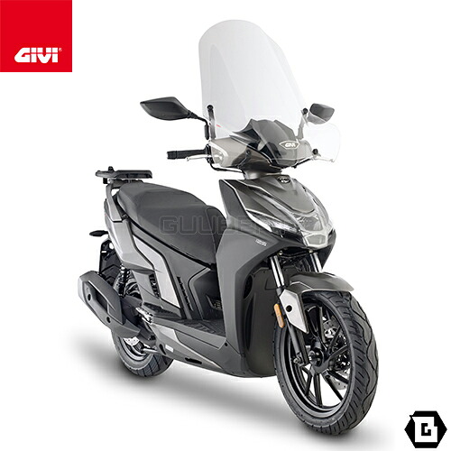 GIVI 440A クリアスクリーン 透明ウインドシールド 取付キット別売 KYMCO アジリティー 200 R16 アジリティー 200 R16+ 対応 専用設計 バイク用