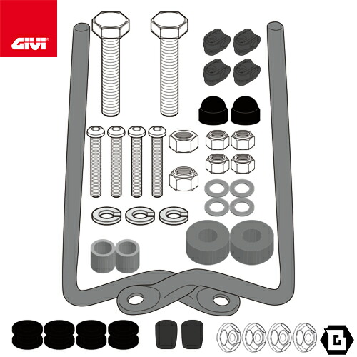 GIVI A2154A スクリーン2154A専用 取付キット フィッティングキット YAMAHA D’ELIGHT 125 対応 専用設計 バイク用