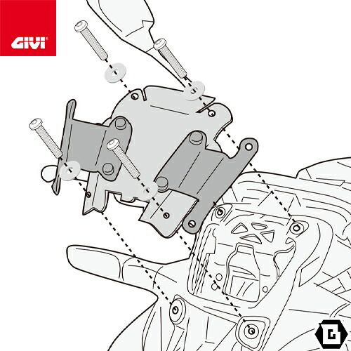 GIVI A4137A スクリーン4137A専用 取付キット フィッティングキット KAWASAKI Z 900 対応 専用設計 バイク用