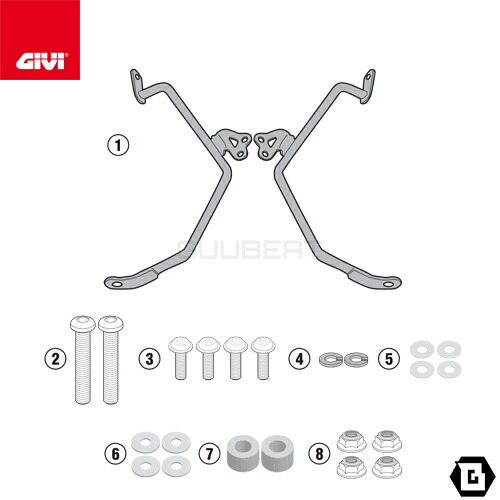 GIVI AL1160A スクリーン100AL・100ALB・140A・140S専用 取付キット フィッティングキット HONDA レブル500 対応 専用設計 バイク用