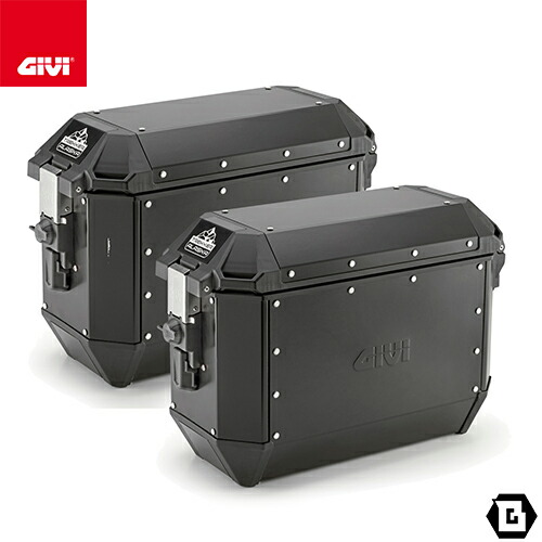 GIVI ALA36BPACK2 TREKKER ALASKA アルミサイドケース 左右セット 36L MONOKEYタイプ マットブラック仕上げ 汎用タイプ バイク用