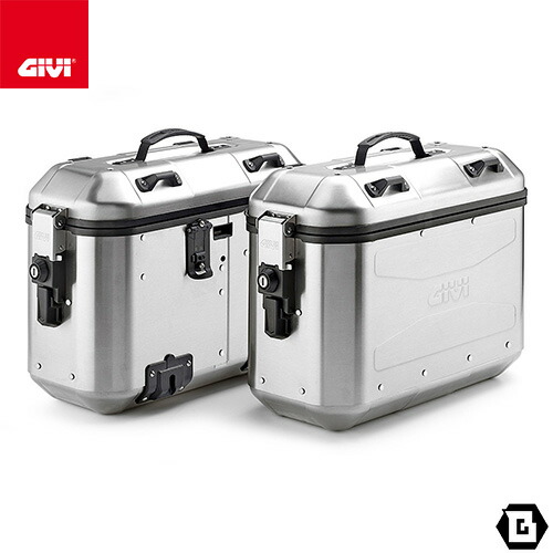 GIVI DLMK36APACK2 サイドケース 左右セット アルミ製 36L容量 TREKKER DOLOMITI トレッカードロミティ シルバー MONOKEYタイプ 汎用タイプ バイク用