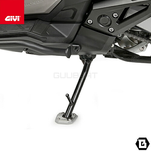 GIVI ES1186 サイドスタンド エクステンション アルミ ステンレス シルバー HONDA X-ADV フォルツァ750 対応 専用設計 バイク用