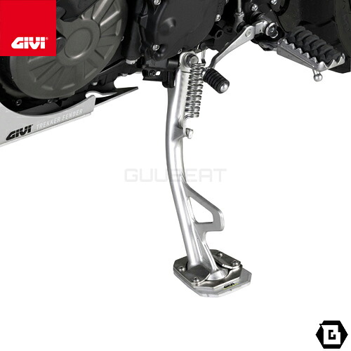 GIVI ES2119 サイドスタンド エクステンション アルミ ステンレス シルバー YAMAHA XT1200ZE スーパーテネレ 対応 バイク用｜GUUBEAT-MOTO GIVIパーツ専門店