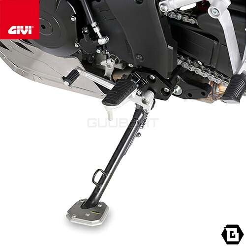 GIVI ES3105 サイドスタンド エクステンション アルミ ステンレス シルバー SUZUKI Vストローム 1050 Vストローム 1050 SE Vストローム 1050 XT Vストローム 1000 対応 バイク用｜GUUBEAT-MOTO GIVIパーツ専門店