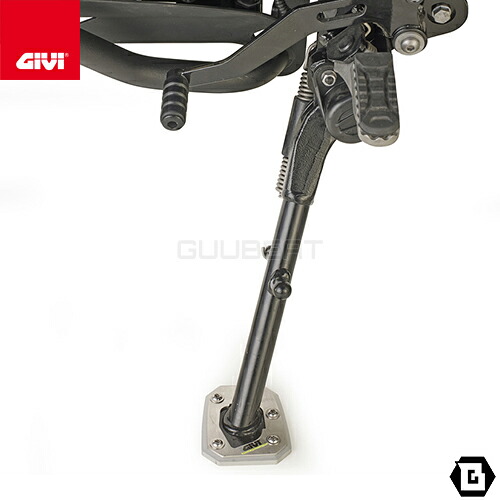 GIVI ES5126 サイドスタンド エクステンション アルミ ステンレス シルバー BMW G 310 GS 対応 専用設計 バイク用