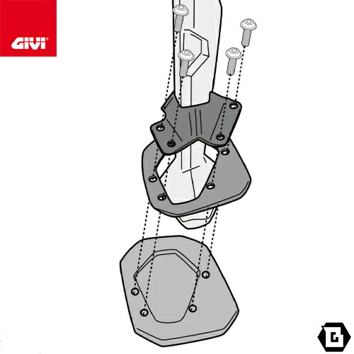 GIVI ES5145 サイドスタンド エクステンション アルミ ステンレス シルバー BMW F 900 GS 対応 専用設計 バイク用 9,865円