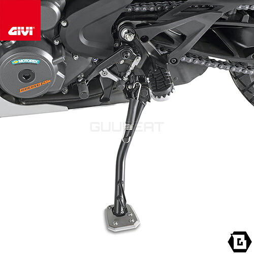 GIVI ES7712 サイドスタンド エクステンション アルミ ステンレス シルバー HUSQVARNA ノーデン 901 KTM 890 アドベンチャー 790 アドベンチャー 790 アドベンチャー R 890 対応 バイク用｜GUUBEAT-MOTO GIVIパーツ専門店