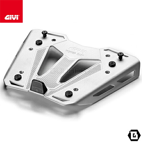 GIVI M8A ベースプレート アルミ製 モノキー（MONOKEY）トップケース用 シルバー（Trekker Rack） バイク用｜GUUBEAT-MOTO GIVIパーツ専門店