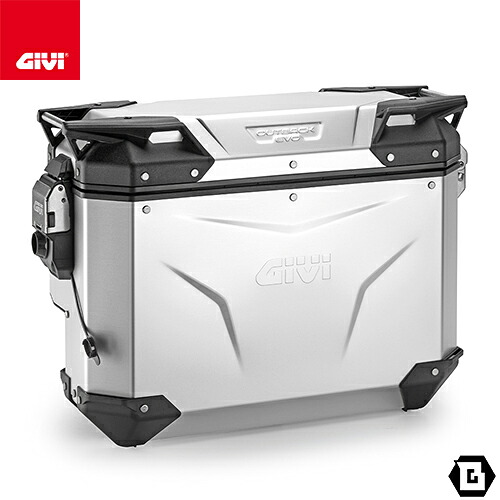 GIVI OBKEVS33AR サイドケース 33L 右側専用 TREKKER OUTBACK EVO SMART ナチュラルアルミ MONOKEY CAM-SIDE PLOS_CAM対応 汎用タイプ バイク用