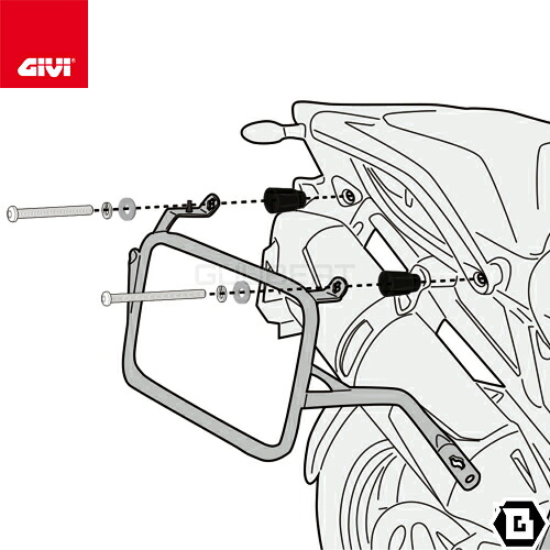 GIVI PLO6422MK サイドケースホルダー MONOKEY モノキー 用 PL ONE-FIT TRIUMPH タイガー 1200 GT タイガー 1200 GT PRO 対応 専用設計 バイク用